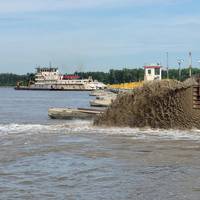 The USACE Memphis District’s Hurley dredged a record 14.5 million cubic yards of material for the 2022 season as the Corps battles historic water levels. (Photo: USACE Memphis District)
