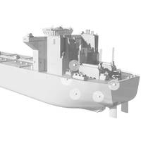 The various locations that water-cooled motors can be found on a ship. Image: ABB