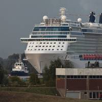 There are few maritime sites as spectacular as seeing a newly built cruise ship, in this case Celebrity Reflection, make the journey from the Meyer Shipyard, Papenburg up the river Ems to the North Sea.