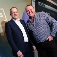 Tim Mitchell CEO of Iqarus (left) with Dougie Collin of C-CHEC (right)