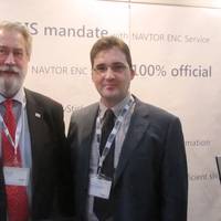 Tor Svanes, CEO, NAVTOR and Vangelis Linardatos, Managing Director, NAVTOR Hellas. Image courtesy NAVTOR