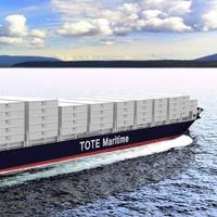 TOTE Container Ship: Image credit MAN/TOTE
