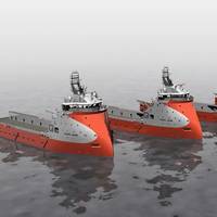 Ulstein has entered into a contract with Wuchang Shipbuilding Industry on design and equipment deliveries for four PSVs of the PX121 design for Otto Offshore. The contract includes an option for four more vessels. (Image: Ulstein)