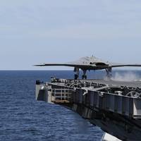 Unmanned Aircraft Takes Off from Carrier: Photo credit USN
