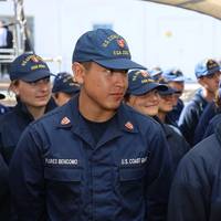 U.S. Coast Guard Academy cadets aboard USCGC Eagle (WIX 327), "America's Tall Ship," during summer 2021. (Photo: Kristjan Petersson / U.S. Embassy Reykjavik)