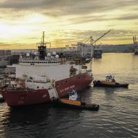 U.S. Coast Guard Cutter Healy (WAGB 20) returning to home port in Seattle in 2023.
U.S. Coast Guard photo by Petty Officer 1st Class Josh Andresky