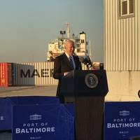 U.S. President Joe Biden delivers a speech during a visit to the Port of Baltimore (Photo: Port of Baltimore)