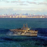 USS Wasp Off NY: Photo credit US Marines 