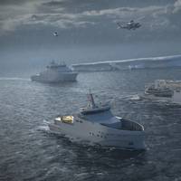 VARD Resilience series with VARD-built coast guard vessel from the Jan Mayen class in the background (Credit: Vard)