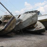 Vessels removed from the Dog River in Alabama. (Photo: NOAA)
