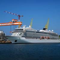 Viking Vesta, the second of a new series of cruise ships that Fincantieri is building for the shipowner Viking, was delivered today at the Ancona shipyard. Image courtesy Fincantieri