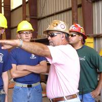 Vocational technical students touring a Bollinger Shipyards facility in Louisiana. Courtesy of Bollinger Shipyards.