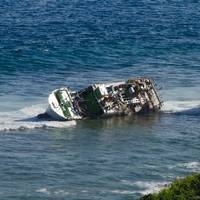Wreck of Daiki Maru 7: Photo courtesy of USN