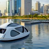 Zeabuz’ (zero-emission sea-bus) is an all-electric waterbus concept designed to provide autonomous mobility services to cities and towns, carrying 10-30 passengers at a time. Image: Zeabuz