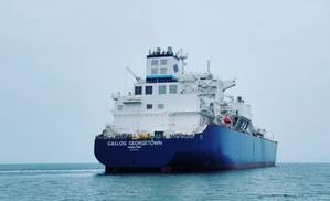 The Samsung-built GasLog Georgetwon starts sea trials off the coast of South Korea (Photo: GasLog)