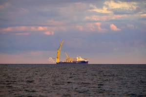 Russian pipe-laying vessel Akademik Cherskiy used for the construction of the Nord Stream 2 - Credit: Elena Krivorotova/AdobeStock