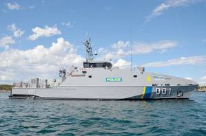 The PSS President Hi.I Remeliik II is a 39.5 metre Guardian Class Patrol Boat, designed and constructed by Austal Australia. (Photo: Austal)