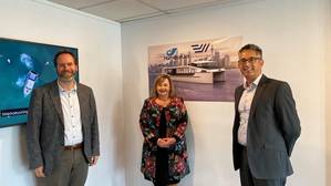 Frmo left to right: Ben Reed, Hon Dr Megan Woods and Michael Eaglen (Photo: HamiltonJet)