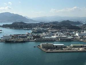 Mitsubishi Shimonoseki Shipyard, where the vessels with Valmet scrubbers are manufactured, is located on the Kanmon Strait in Japan. (Photo: Valmet)