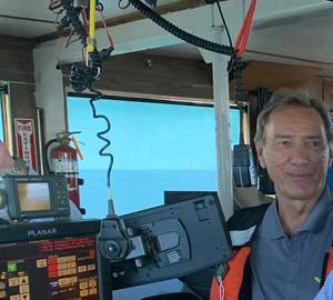 Lasse Petterson onboard GLDDs Dredge Texas. Photo: Great Lakes Dredge & Dock