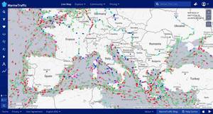 MarineTraffic uses ORBCOMM's satellite AIS data to track movements of ships as well as their arrivals and departures in harbors and ports around the world. (Image: MarineTraffic)