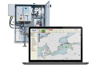 The SKF BlueMon monitoring system from SKF informs the crew of whether the ship’s emissions are within the locally permitted limits or whether they need to respond.