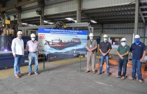 Left to Right: Hans Bloomberg of Weeks Marine, Inc., Brian D’Isernia ESG, Kenneth Munroe ESG, Jamie Keel ESG, Benny Bramblette ESG, and Bob Babb ESG