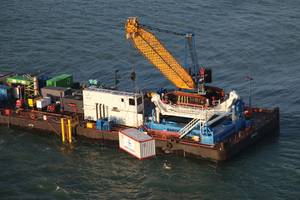 Barge Master T700 supporting crane operations in the North Sea