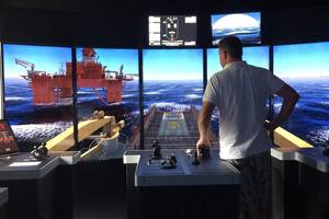 Kongsberg Digital has integrated NORBIT’s oil spill detection system with its K-Pos DP system for simu-lation-based training of offshore professionals at Equinor.
Image courtesy Kongsberg Digital