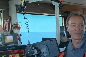 Lasse Petterson onboard GLDDs Dredge Texas. Photo: Great Lakes Dredge & Dock