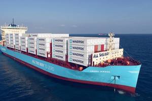 Laura Maersk - the world’s first-ever container vessel sailing on green methanol was named in Denmark last week -  © A.P. Moller - Maersk. All rights reserved.