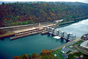 Locks & Dam 4, Monongahela River, also known as Charleroi Locks and Dam. (Photo: U.S. Army Corps of Engineers) 