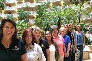 MESC Women on the Water held its 8th annual meeting in Orlando, Fla., June 9-11, 2015. From left to right: Julie Keim,Capt. Ruth Sparks, Amanda Symonds, Amy Beavers, Capt. Ellen Sease, Marie Adams, Cathy Bancroft, Angela Chancy and Dana Gregory