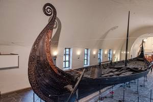 Oslo Norway - October 19, 2019: Viking drakkar in the Viking Museum in Oslo Norway. Copyright warasit/AdobeStock