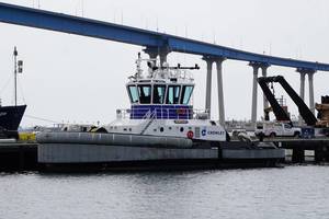The Crowley eWolf is a signature maritime battery project in the U.S. Image courtesy MarineNews