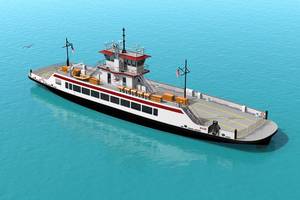 The North Carolina Department of Transportation has ordered a new car ferry for delivery in 2019, its first since 2012 (Image: Elliott Bay Design Group)