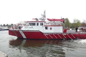 The Port of Houston’s new emergency response boat (Photo courtesy MetalCraft Marine)