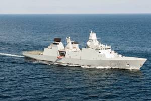 The Royal Danish navy frigate HDMS Peter Willemoes (F362) transits the Gulf of Aden. (U.S. Navy photo by Mass Communication Specialist 3rd Class Mario Coto)