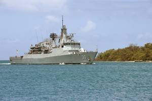 The Royal Malaysian Navy frigate KD Lekiu (FFG 30) arrives at Joint Base Pearl Harbor-Hickam in preparation for Rim of the Pacific (RIMPAC) exercise.. (U.S. Navy photo by Mass Communication Specialist 1st Class Jimmie Crockett)