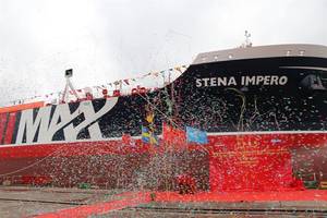 The Stena Impero naming ceremony ended with confetti (Photo: Stena Bulk)