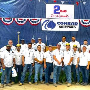 Conrad Shipyard Amelia Achieves Two Years Without a Recordable Incident