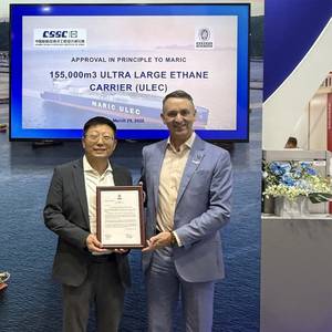 MARIC Granted AiP for Ultra Large Ethane Carrier Design