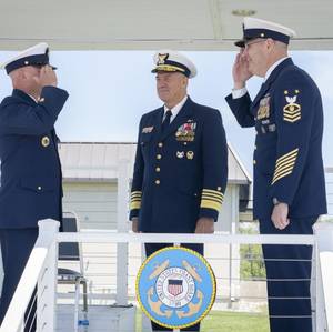 US Coast Guard Holds Change of Watch Ceremony for Master Chief Petty Officer
