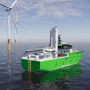 Damen Presents Offshore Charging Solution for Electric CTVs