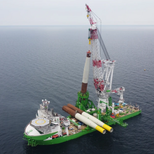 DEME Offshore's Flagship Vessel Orion Installs First Monopile at German Offshore Wind Project