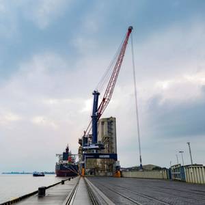 Liebherr Delivers Portal Slewing Crane for Cargo Ops at German Port