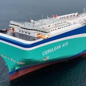 MOL Takes Delivery of LNG-Powered Cerulean ACE Car Carrier