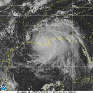Hurricane Ida Makes Landfall Near Port Fourchon, Louisiana