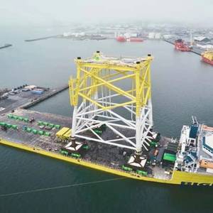 First Jacket Foundation for CVOW Substation Sets Sail from Danish Port