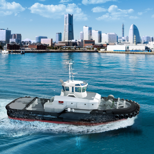 Tokyo Kisen Co Holds Naming Ceremony for Electric Tug Taiga